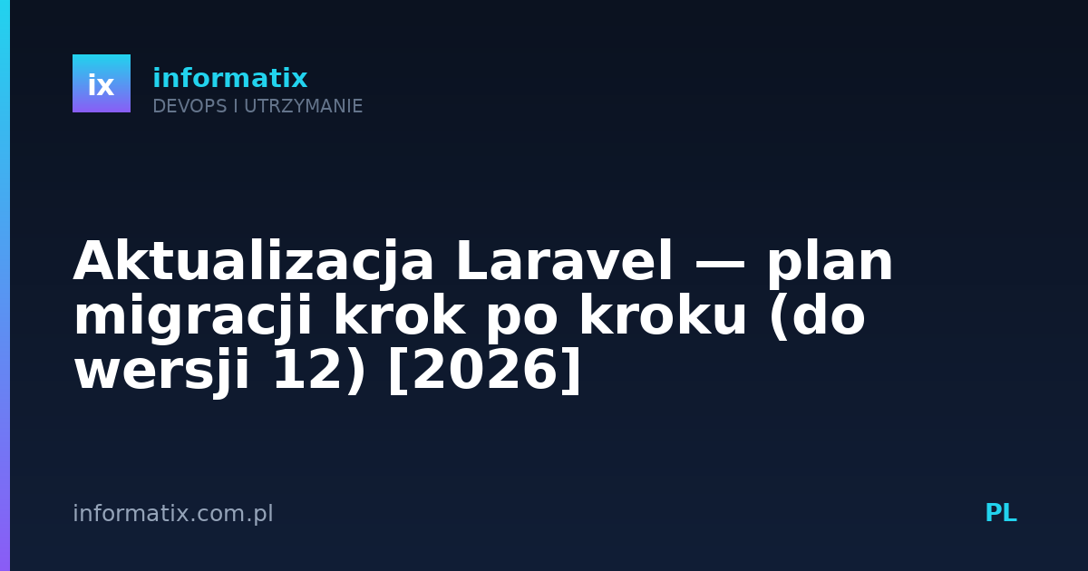 Aktualizacja Laravel — plan migracji krok po kroku (do wersji 12) [2026]