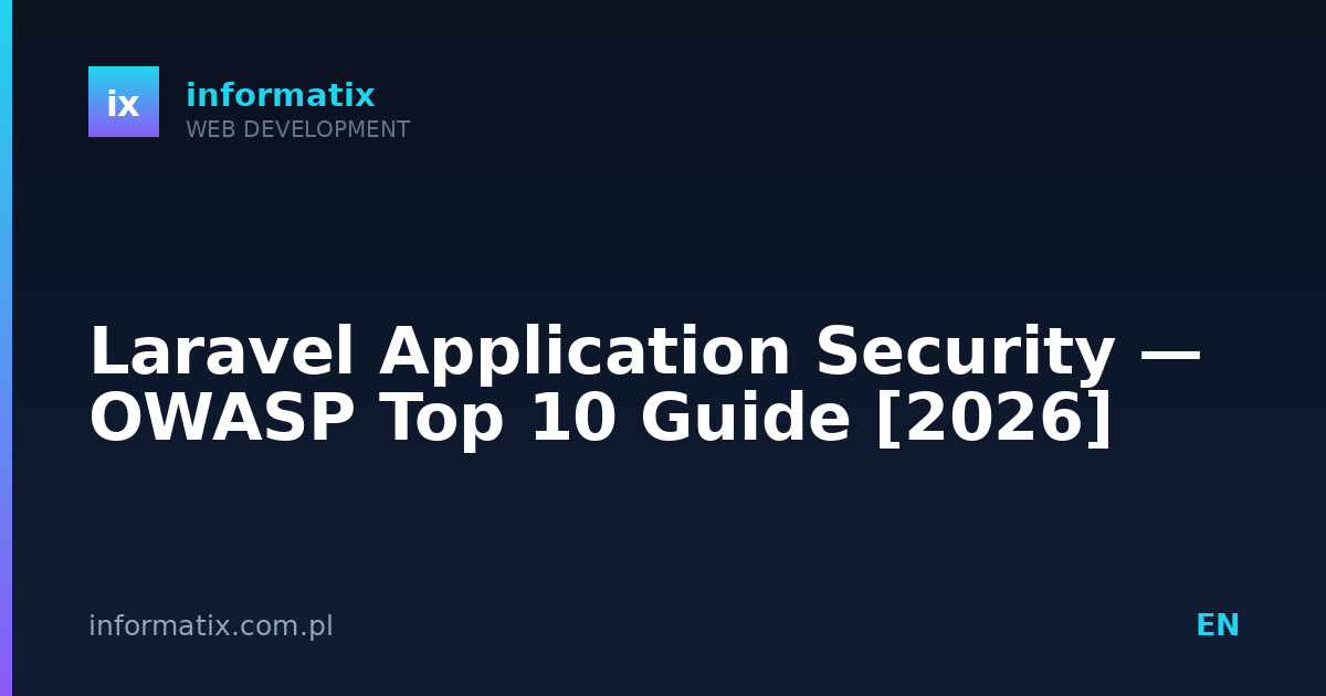 Laravel Application Security — OWASP Top 10 Guide [2026]