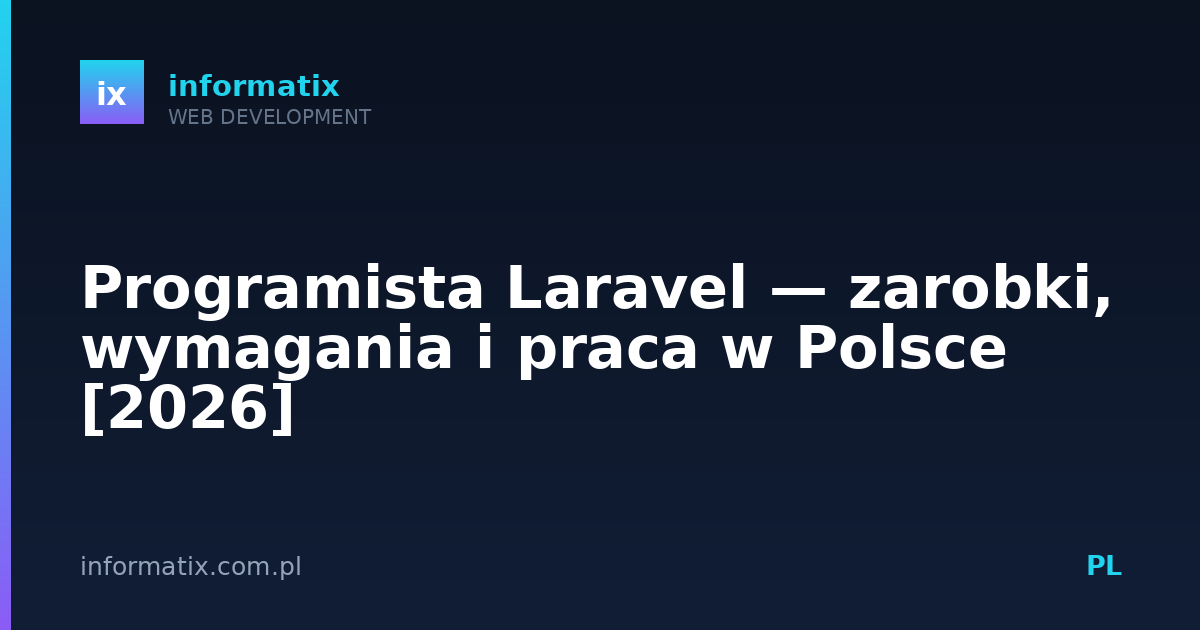 Programista Laravel — zarobki, wymagania i praca w Polsce [2026]