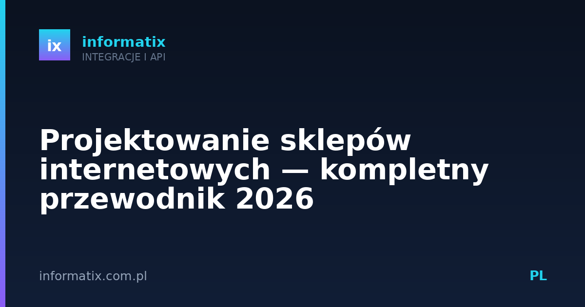 Projektowanie sklepów internetowych — kompletny przewodnik 2026