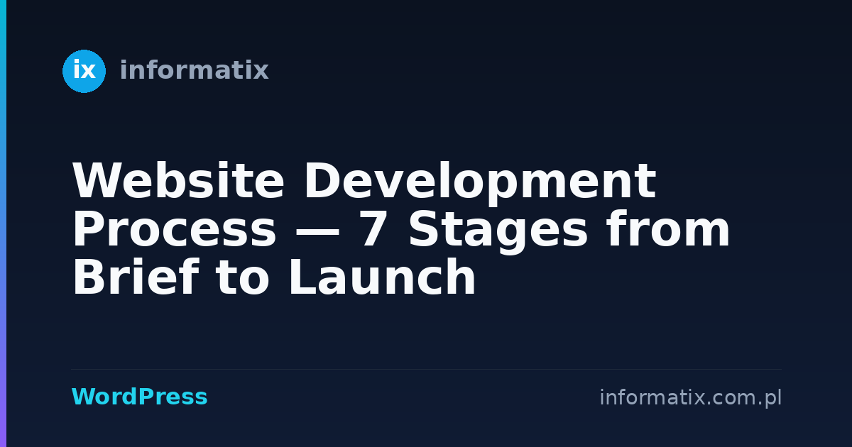 Website Development Process — 7 Stages from Brief to Launch